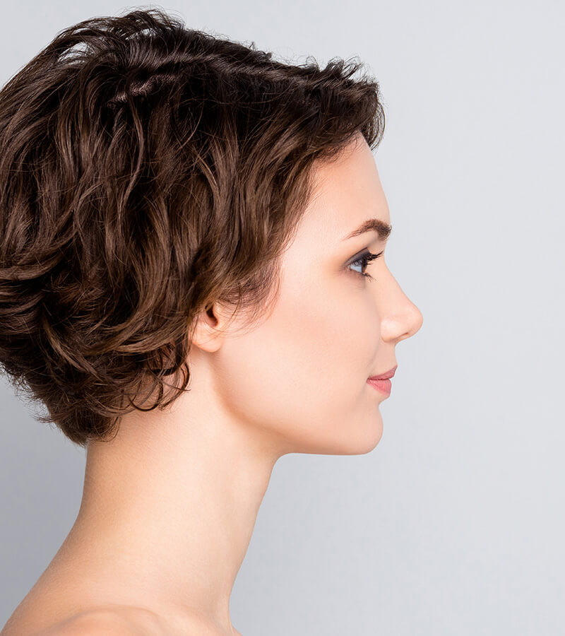 Profile of a young woman